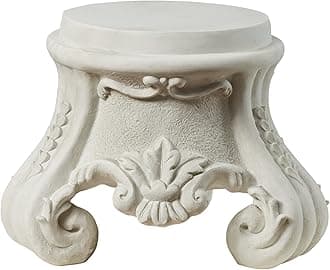 Design Toscano KY0631 Rococo Sculptural Plinth,Faux Stone Finish