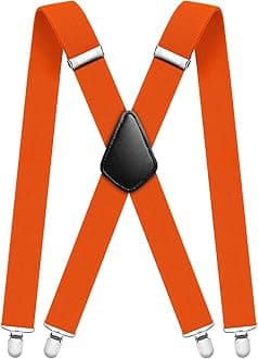 Mens Braces, Mens Suspenders with Strong Metal Clips, 3.5cm Wide Heavy Duty Suspenders for Men Women Business Wedding Casual