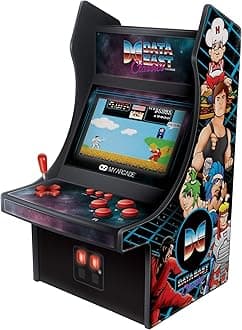 Data East Classics Mini Player - 10 Inch Mini Arcade Machine Cabinet - 34 Retro Games Included - Heavy Barrel, Caveman Ninja, and More - Licensed Collectible