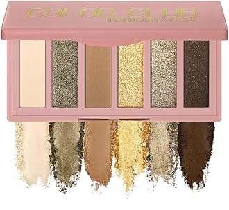SUSIKEKI Neutral Nude Matte & Shimmer Eyeshadow Palette with Brush - 6 Colors Mini Travel Size, Highly Pigmented Olive-colored Tone Eye shadow, Long Lasting Vegan Makeup Palette for Daily Use 04
