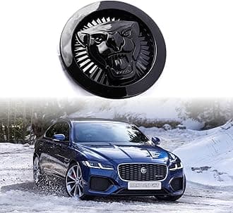 Emblem Compatible with XE XF XJ F-Type F-PACE Front Center Grille Emblem 3.38inch Car Badge Emblem (Front Emblem Black)