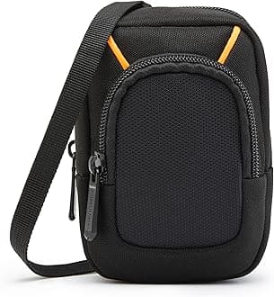 Amazon Basics Large Compact Digital Camera Case with Internal Padding for 5.2 x 3.2 x 1.0 inch Cameras, Solid, Black, Small