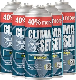 ClimaSet R1234yf air conditioning refill - 5x235 g - Air conditioning - Car air conditioning - Car air conditioning refill - R1234yf gas - gas cartridge - ECO - Air conditioning refill
