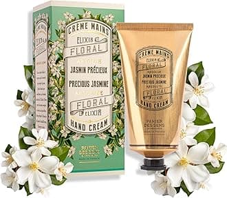 Panier des Sens - Jasmine Hand Cream - Hand Cream for very Dry Hands and Skin - for Women and Men - With Almond & Olive Oil - Vegan Made in France 96% Natural Ingredients - 75ml