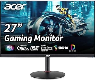 Nitro XV1 Gamer Monitor 27" WQHD (2560 x 1440) IPS Panel | 180Hz Refresh Rate | 1ms Response Time (GTG) | HDMI and DisplayPort Ports