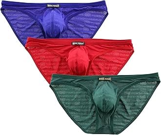 Sexy Breathable Gauze Fabric Printing Briefs Men's Bikini Underwear B1124