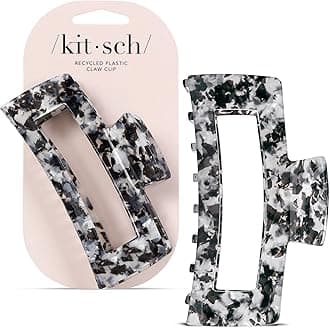 Kitsch Jumbo Open Shape Claw Clips  - Black