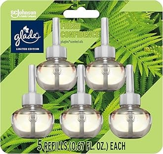 Glade PlugIns Refills Air Freshener, Fresh Confidence, Scented and Essential Oils for Home and Bathroom, 0.67 Fl Oz, 5 Count