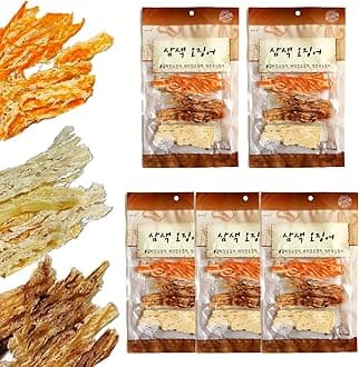 JOKUNA - Korean dried squid - Soft and chewy texture squid (Spicy, Butter, Roasted) (Mix - 5 pack)