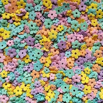 Homankit Edible Spring Flowers Sprinkles Ice Cream Sprinkle Sugar Candy Baking Cake Cupcake Toppers Cookie Donut Dessert Decoration 2.47 Ounces