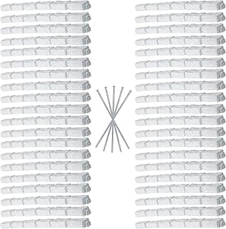 Beuta Landscape Edging | Garden Edging Border | Faux Stone Bricks for Lawn edging, Flower beds, Pathways & Yard Edging– 40 Packs | Each Section Has 6 Bricks 48"L x 4"W x 2.25"H | 120 Spikes |Limewash