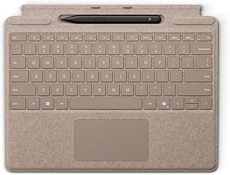Surface Pro Keyboard for Surface Pro Copilot+ (11th Edition), Pro 9 and 8 with Pen Storage, Alcantara Material, Dune