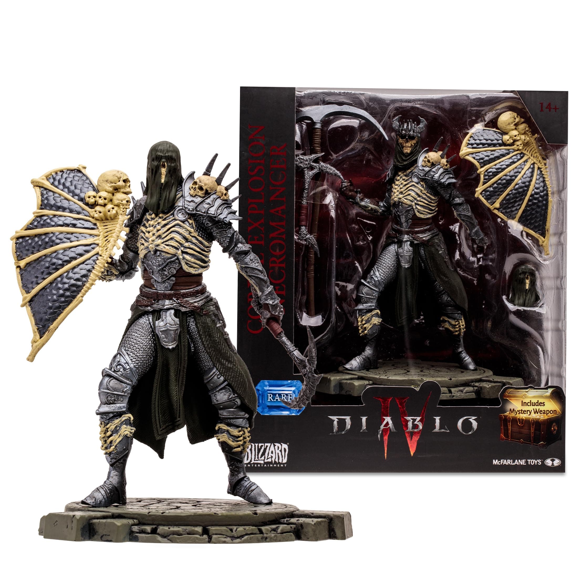 Diablo IV Corpse Explosion Necromancer (Rare) 1:12 Scale Posed Figure
