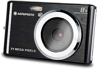 AgfaPhoto Realishot DC5200 Compact Camera, 21MP, 2.4" LCD Screen, 8X Digital Zoom, 720p HD Video, Lithium Battery, SD Cards, Scene Modes