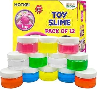 - (Pack of 12 Slime) Multicolor Fruit Scented DIY Toy Slimy Slime Gel Jelly Putty Set Art kit Toys for Boys Girls Kids Slime-600 gm Toys