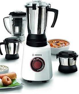 Bosch TrueMixx Bold Mixer Grinder 750 Watt, 4 Jars (White)