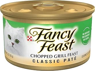 Purina Fancy Feast Chopped Grill Feast Classic Wet Cat Food Pate - (Pack of 24) 3 oz. Cans