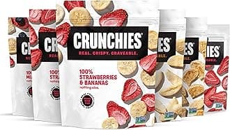 - Crunchies Freeze-Dried Fruit Variety Packs, 100% All Natural Crispy Fruit, Non GMO and Kosher, Resealable Freeze Dried Fruit Snack Bags, Pack of 6 (5 Flavor Variety Pack)
