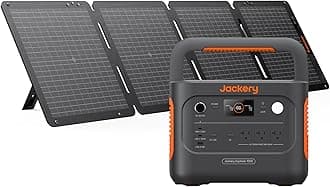 Solar Generator 1000 v2 with 100W Solar Panel,1070Wh Portable Power Station LiFePO4 Battery,1500W AC/100W USB-C Output,1Hr Fast Charge for Outdoor,Off-Grid Living,RV,Emergency