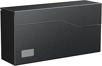 Uniclife Wall Mount Mailbox, Mailboxes for Outside, Large Metal Mail Box for House, Heavy Duty Modern Post Box Letters Drop Box for Outdoor Office Home, (No Locking Mechanism)