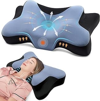 DONAMA Cervical Neck Pillow for Pain Relief,Odorless Contour Memory Foam Pillows with Cooling Pillowcase Cozy Sleeping, Orthopedic Ergonomic Bed Pillows for Side Back Stomach Sleepers