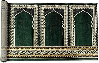 Carpet Mahal Washable Zanamaz Rolls for Prayer and Hall Size 4x90 feet Runner 0.5 inch Thickness, (Multi)