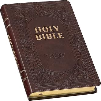 KJV Holy Bible, Standard Size Faux Leather Red Letter Edition Thumb Index & Ribbon Marker, King James Version, Dark Brown (KJV Deluxe Gift Editions)