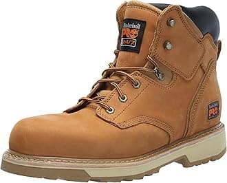 - Men's Pit Boss 6 Inch Soft Toe Industrial Work Boot, Wheat-2024 New, 14 W