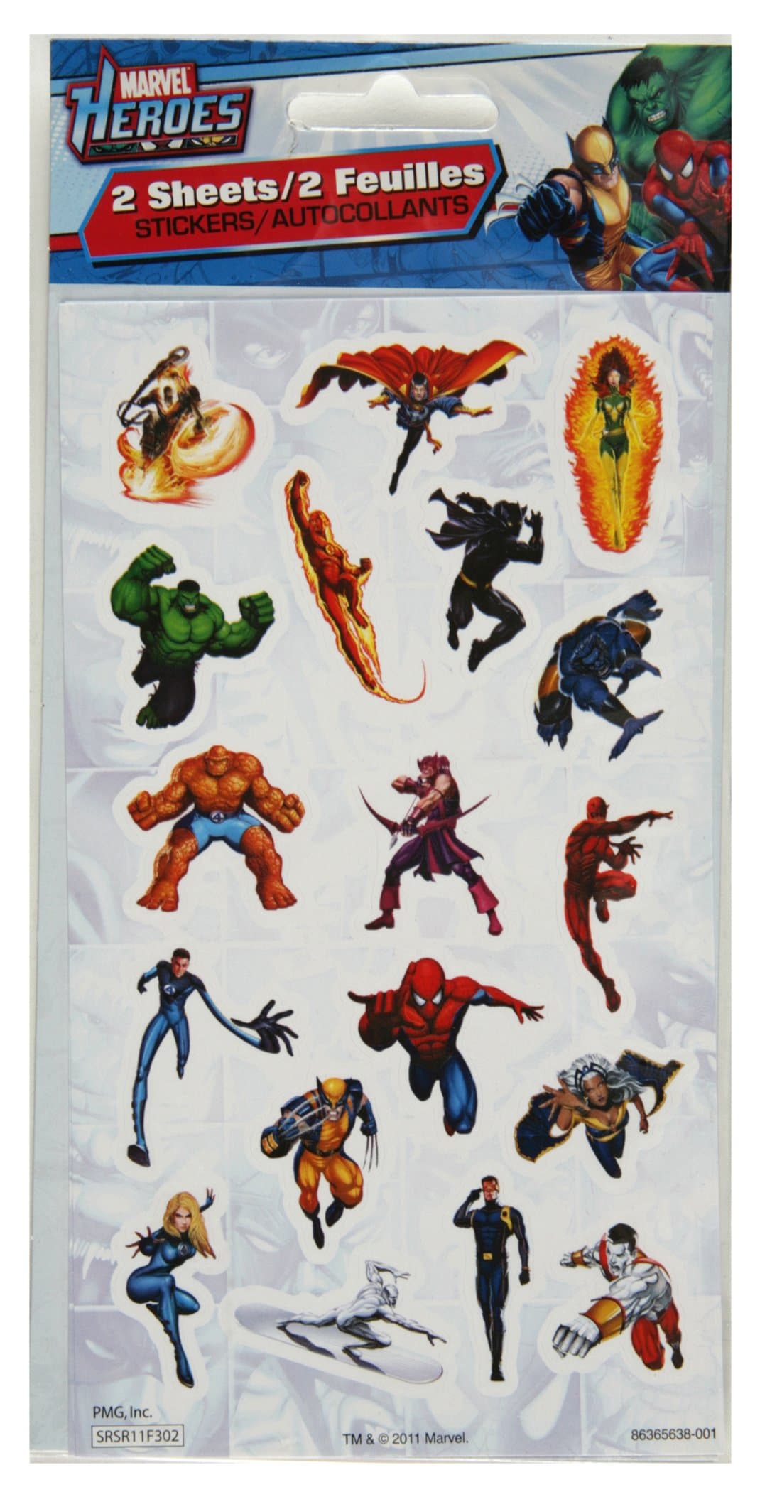 Marvel Heroes Flat Stickers