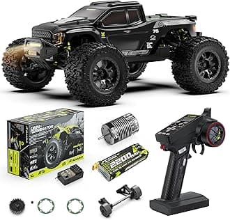 RIAARIO RC Cars Mini 1:10 Brushless RC Car for Adults Max 50 mph All Terrain Hobby Trucks Electric Off-Road Monster Trucks 4WD Remote Control Car Waterproof Truck with Carbon Fiber