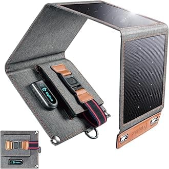 BigBlue [Upgraded Tiny Solar Charger] 14W SunPower Solar Panels with USB-A Port(5V/2.4A Max), IPX4 Waterproof, Portable Solar Phone Charger Compatible with iPhone X/8/7, Tablet, Samsung LG etc