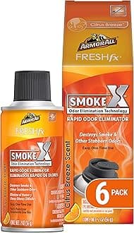 Armor All Car Air Freshener and Purifier - Odor Eliminator for Cars & Truck, Citrus Breeze, Fogger, Pack of 6, 19142-6PK