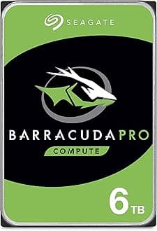Seagate 3.5-Inch 6 TB BarraCuda Pro Internal Hard Drive - Silver