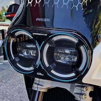 Motorcycle 3D Stickers Compatible with Ducati DesertX 2022-2026. Headlight Protection from Impact and Scratches. Motorcycle Resin Stickers - Made in Italy