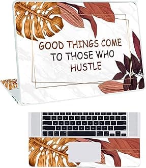 Inkykart Floral D18 Top+Wrist Pad Vinyl Laptop Skin/Sticker/Cover for 13 to 13.3 Inches Laptops Laminated-Removable-HD Quality Compatible for Hp-Dell-Sony-Lenovo-Asus etc.(13x9.2 Inches)