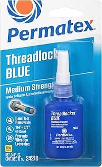 24210 Medium Strength Threadlocker Blue, 10 ml, Automotive Threadlocker For Preventing Bolts From Loosening And Corrosion, Removable With Hand Tools