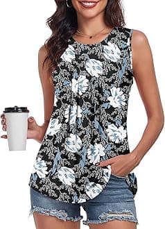 Women's Sleeveless Chiffon Blouses Dressy Casual Tank Tops 2026 Summer Crew Neck Tunics Office Cute Work Shirts