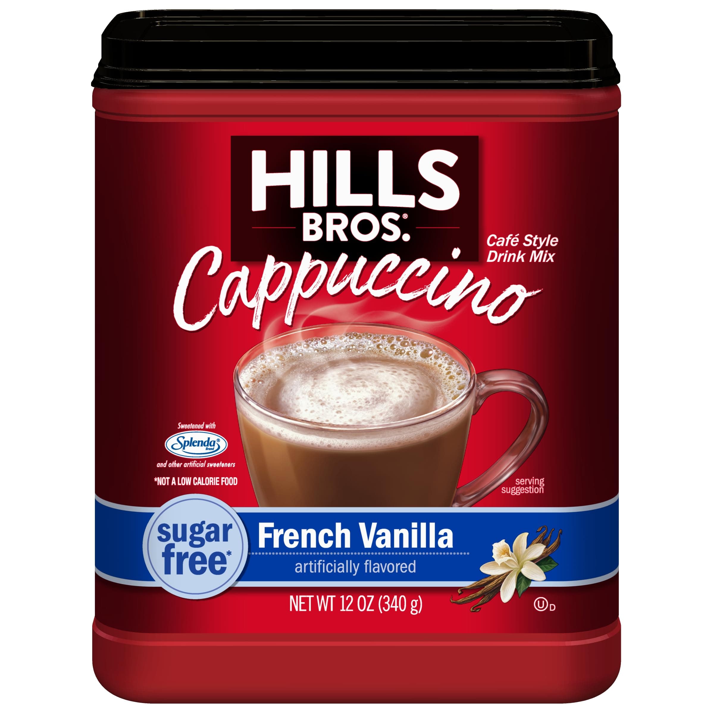 Cappuccino Mix – Rich, Frothy Coffeehouse-Tasting Instant Drink Mix – Quick & Easy Preparation – Perfect for Hot & Iced Drinks & Creaming Coffee – Sugar-Free French Vanilla, 1 Pack of 12oz