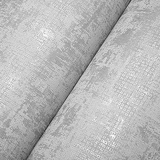 Industrial Textured Concrete Effect Wallpaper Retro Cement Grey Wallpaper Luxury Wall Paper with Distressed Pattern, Textured Finish & Metallic Detailing for Living Room, Bedroom, Fireplace