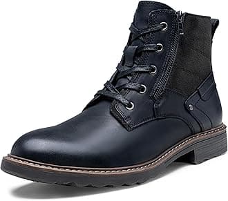 Mens Boots Motorcycle Casual Boots for Men Zipper Fashion Chukka Boots Mens