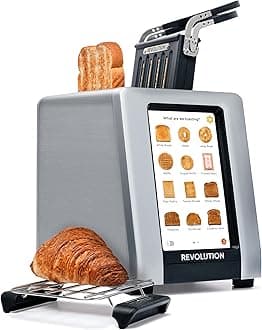 R180 Connect Plus Smart Toaster with Touchscreen (Bundle with Toastie Press & Warming Rack) Choose from 40+ Bread Types, 7 Browning Levels, & Toastie Press Mode