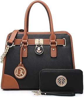 DaseinWomen's Handbag With Wallet (Set of 2) (KC-XL-02-6892W-BK_Multicolored)