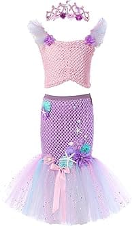 Tutu Dreams Mermaid Dress Outfit for Girls Birthday Halloween Party Dress Up Clothes Gifts