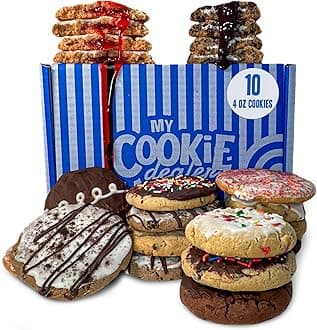 Soft Baked Cookies, Secret Stash (10-Pack, 4oz Cookie) - Assorted Flavors Individually Wrapped Travel Snacks - Fresh & Chewy Gourmet Cookies Variety Pack for Snacking & Gifting