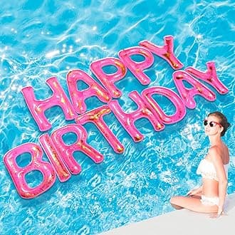 Pink Happy Birthday Pool Float