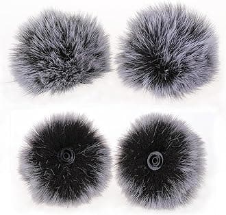 4-Pack Windscreens for DJI MIC Wireless Lavalier Microphones, Mic Pop Filter for Wind & Noise Reduction, Furry Wind Muff