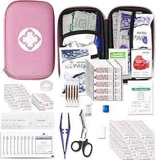 Car-Home Survival First-Aid Kit Emergency-Kit - Pink 273Piece Equipment Travel Supplies First Aid Set Home Essentials Camping Hiking YIDERBO