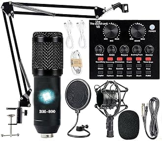 sktome Podcast Equipment Bundle, BM-800 Condenser with Voice Changer, Recording Studio Pack, Podcast Microphone Bundle for Laptop, Live Streaming/Streaming/Recording