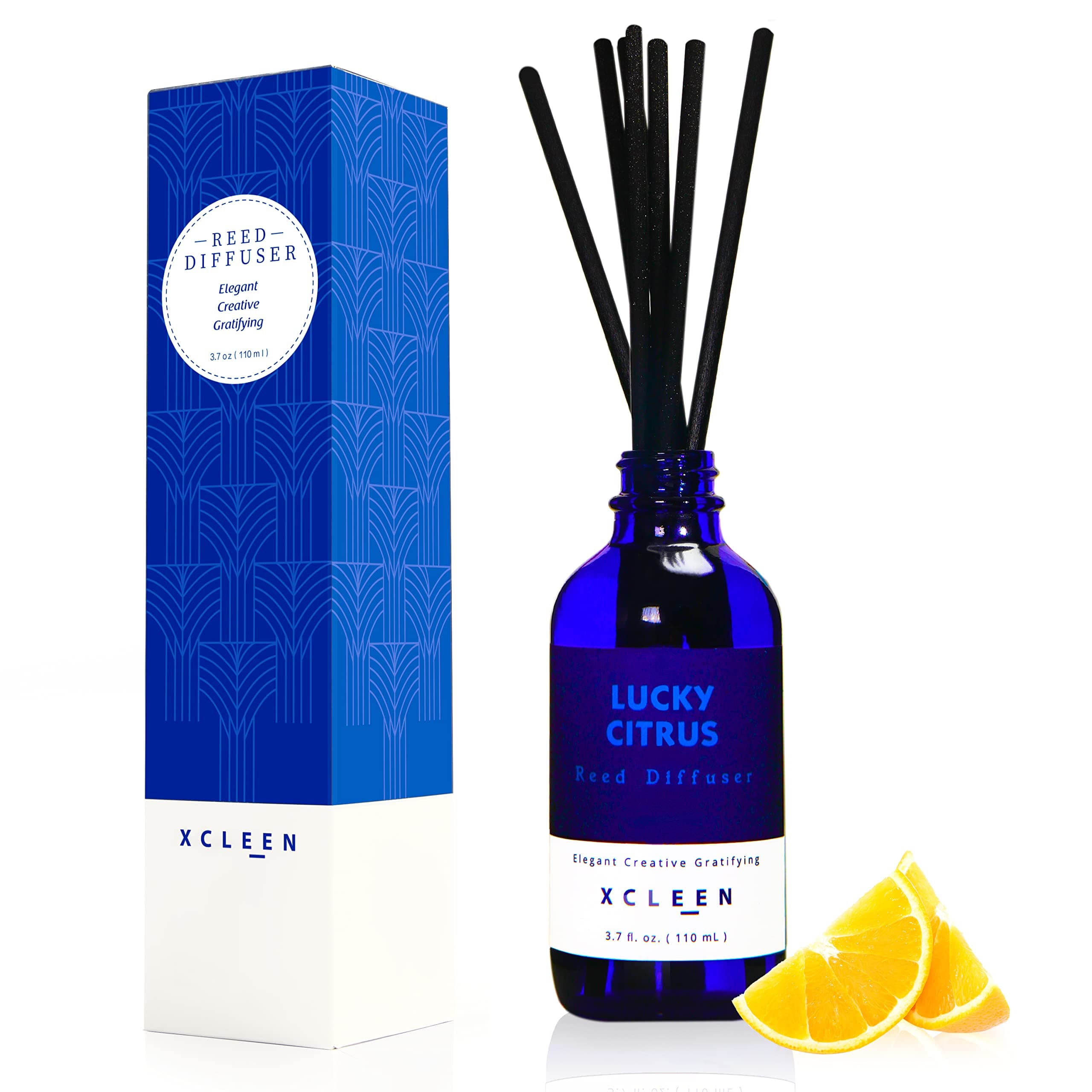 Reed Diffusers for Home, Lucky Citrus Scent, Reed Diffuser Oil with Sticks, Home Fragrance & Room Decor