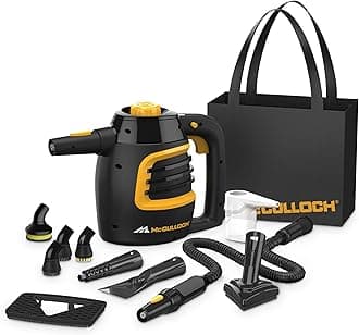 MC1230 Handheld Steam Cleaner, 10 Minute Runtime, 11 Accessories: Jet Nozzle, Brushes, & More - Built for Home, Tile, Grout, Carpet, Furniture, & Personal Car Detailing